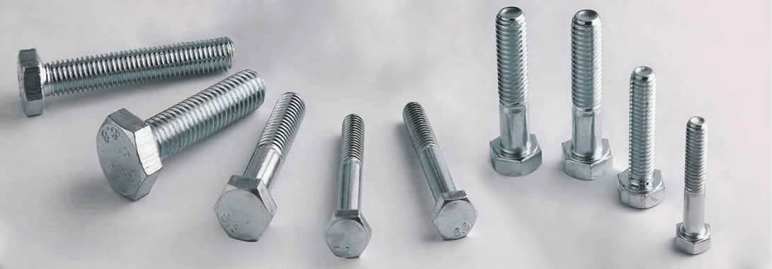 Six hex bolts and three tap bolts are made of grade 8.8 steel with this number on their heads.