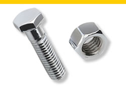 A hex bolt and a hex nut